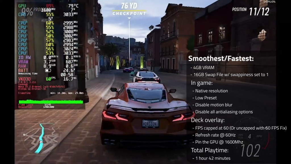 Forza Horizon 5 Steam Deck 60 FPS Settings