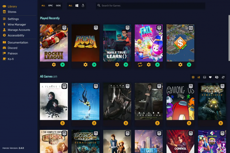 Heroic Games Launcher Review: Epic and GOG in One Place