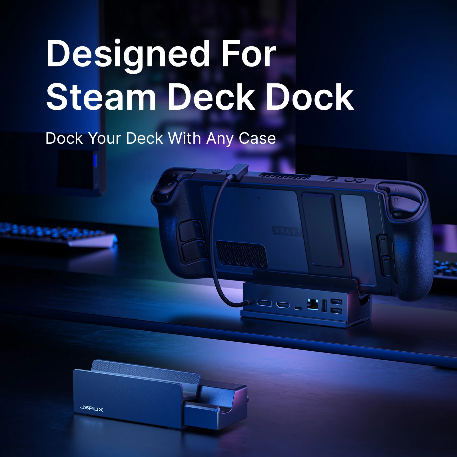 JSAUX Stand for Official Steam Deck Dock and Steam Deck/ROG Ally