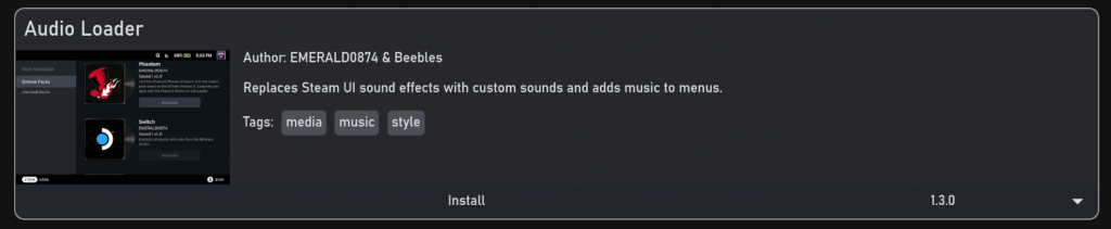 Audio Loader Steam Deck 1