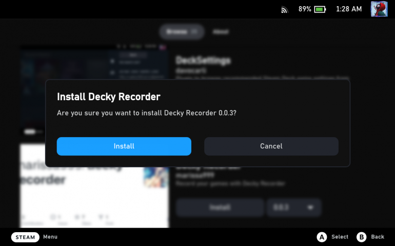 Record Your Screen With Decky Recorder Steam Deck Plugin