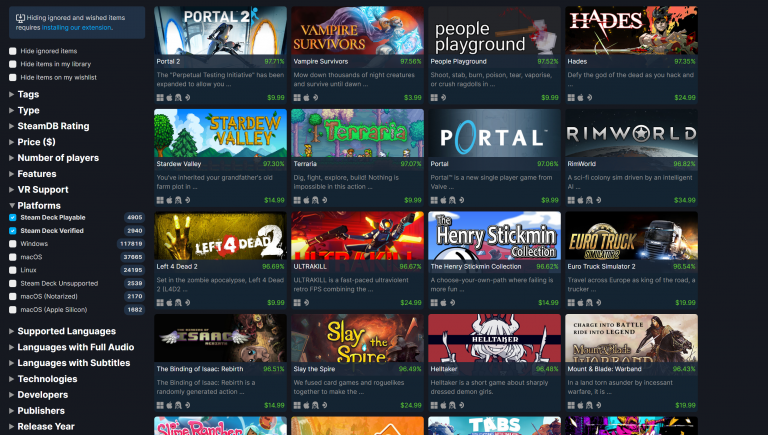 steam deck 8000 playable games