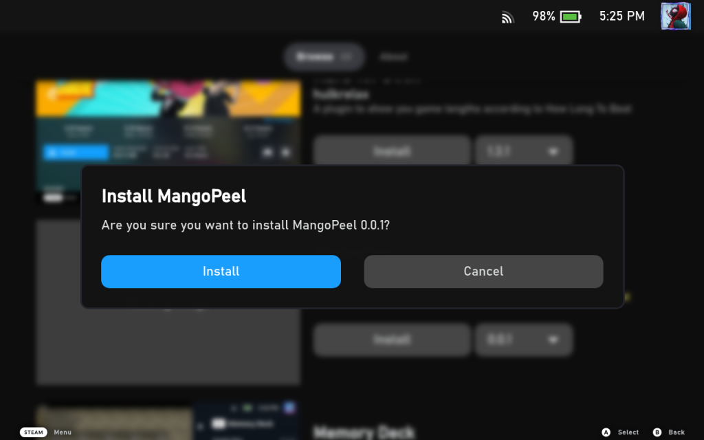 MangoPeel Steam Deck Plugin 2