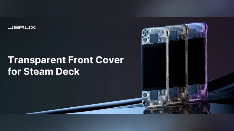 JSAUX Transparent Front Cover & Back Plate For Steam Deck
